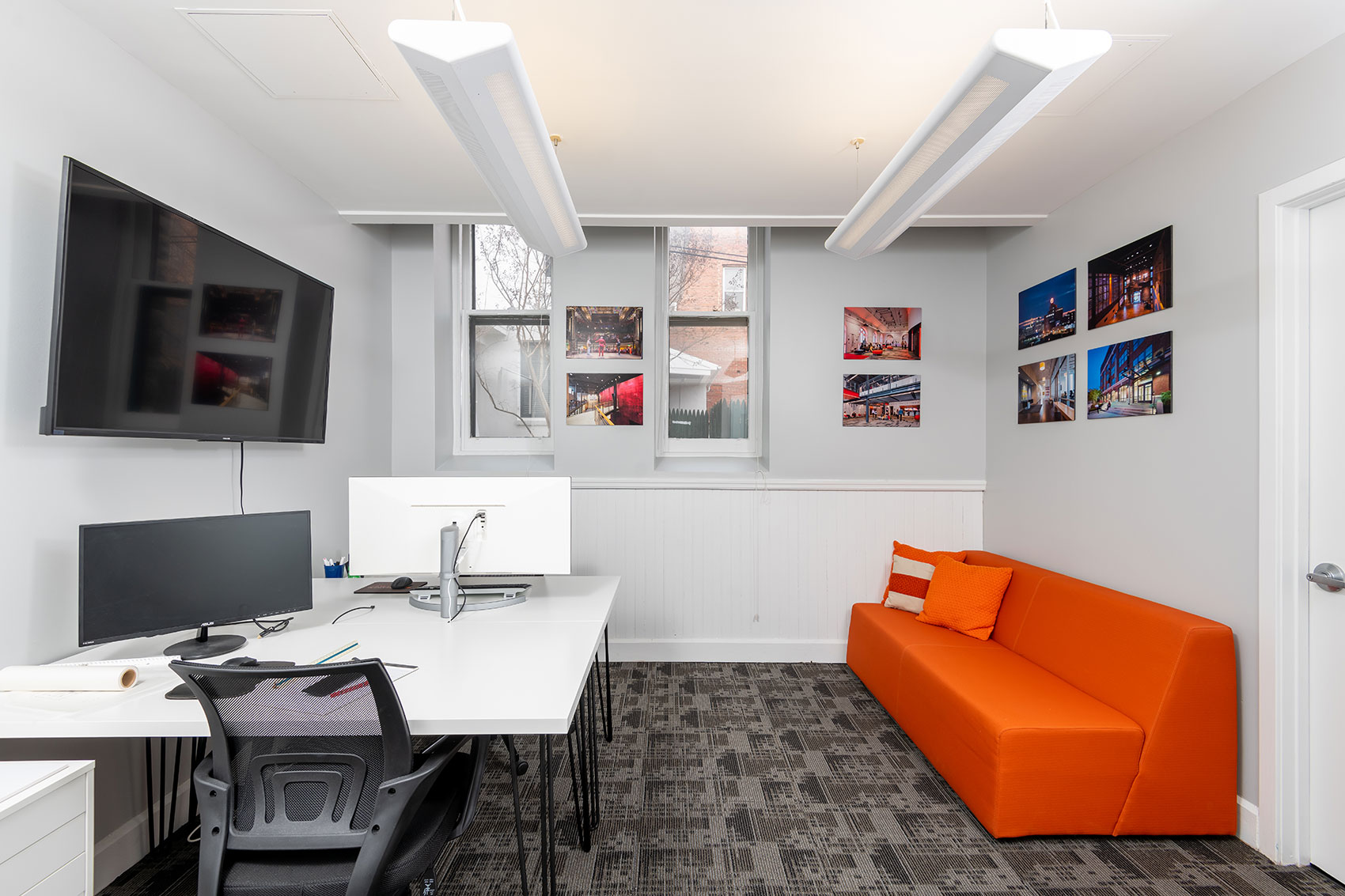 You can make your office your own with complete customizability including the ability to paint, add logos, decorate, and bring in your own furniture and technology.