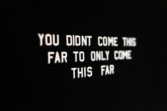 you didn't come this far to only come this far in neon light sign